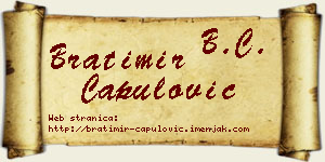 Bratimir Capulović vizit kartica
